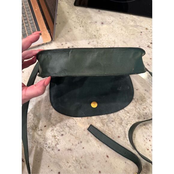 Tinnakeenly Leathers Irish Craft Fine Leather Green & Brown Shoulder Bag - Picture 8 of 9